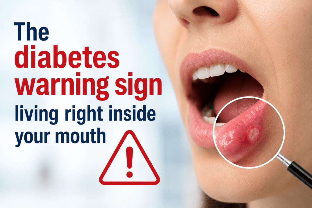 an image showing an example for visual effect of how your mouth is affected by diabetes